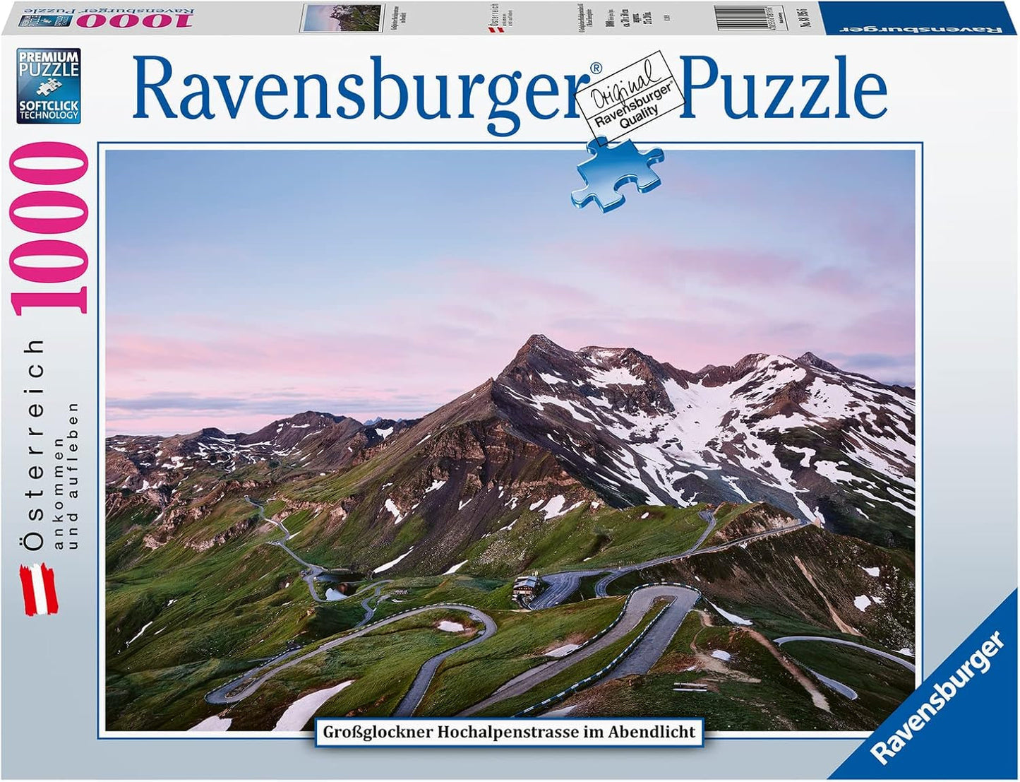 Puzzle Ravensburger 88195 88195-Großglockner Hochalpenstraße-1000dílné puzzle pro dospělé a děti od 14 let Puzzle Naty Shop Old Design