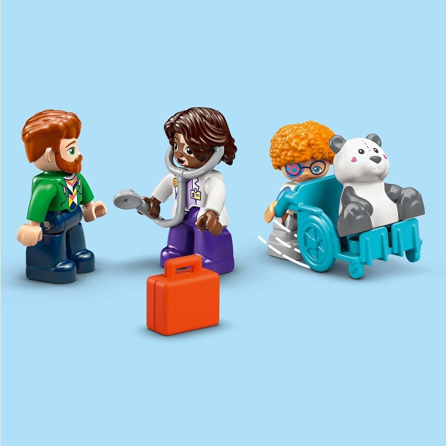 LEGO DUPLO Town První návštěva doktora, Stavebnice, Hrací sada na podporu jemné motoriky, Dárek pro batolata od 2 let, Vzdělávací hračka, Nemocniční hra na hrdiny 10449 Stavebnic Besuche den LEGO-Store
