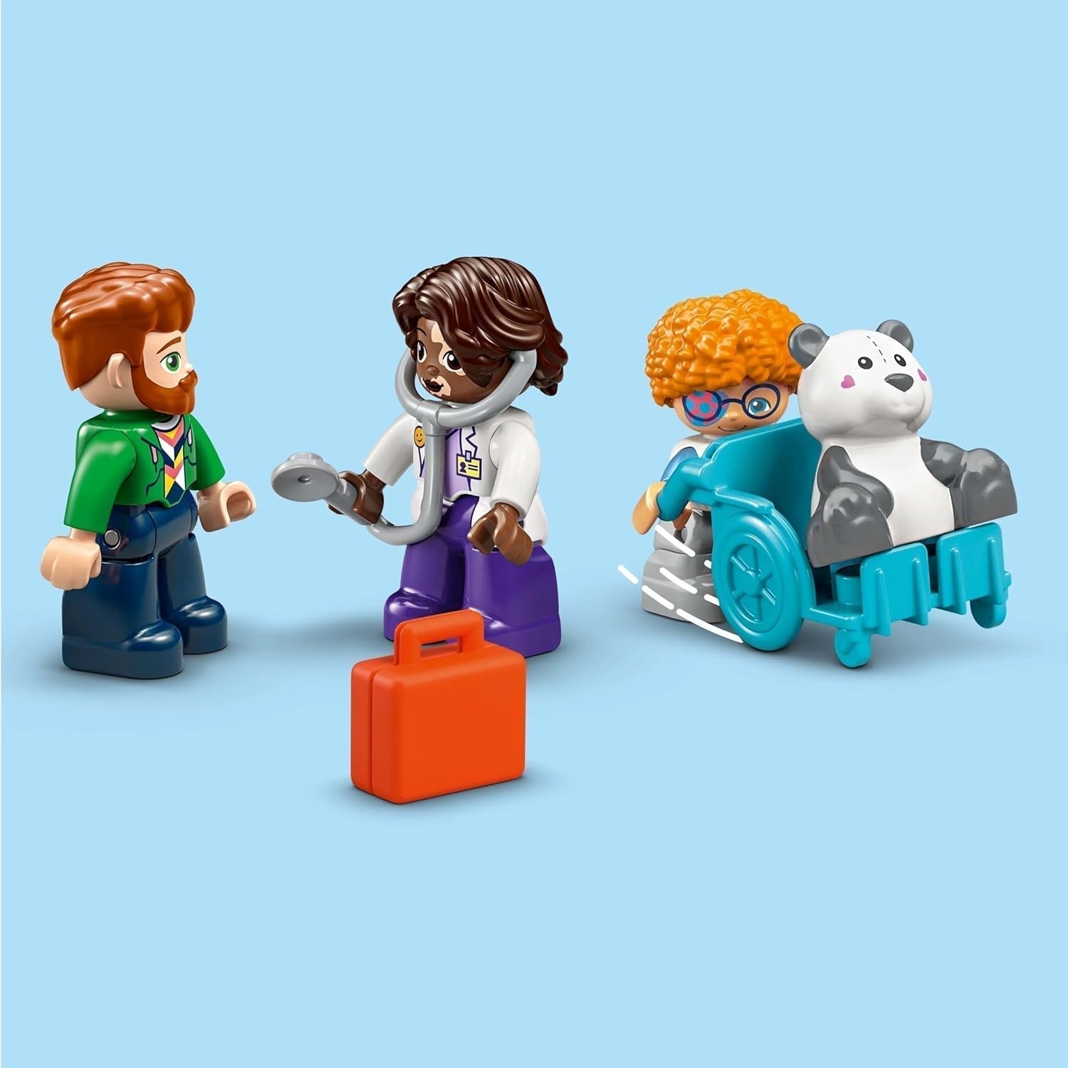 LEGO DUPLO Town První návštěva doktora, Stavebnice, Hrací sada na podporu jemné motoriky, Dárek pro batolata od 2 let, Vzdělávací hračka, Nemocniční hra na hrdiny 10449 Stavebnic Besuche den LEGO-Store