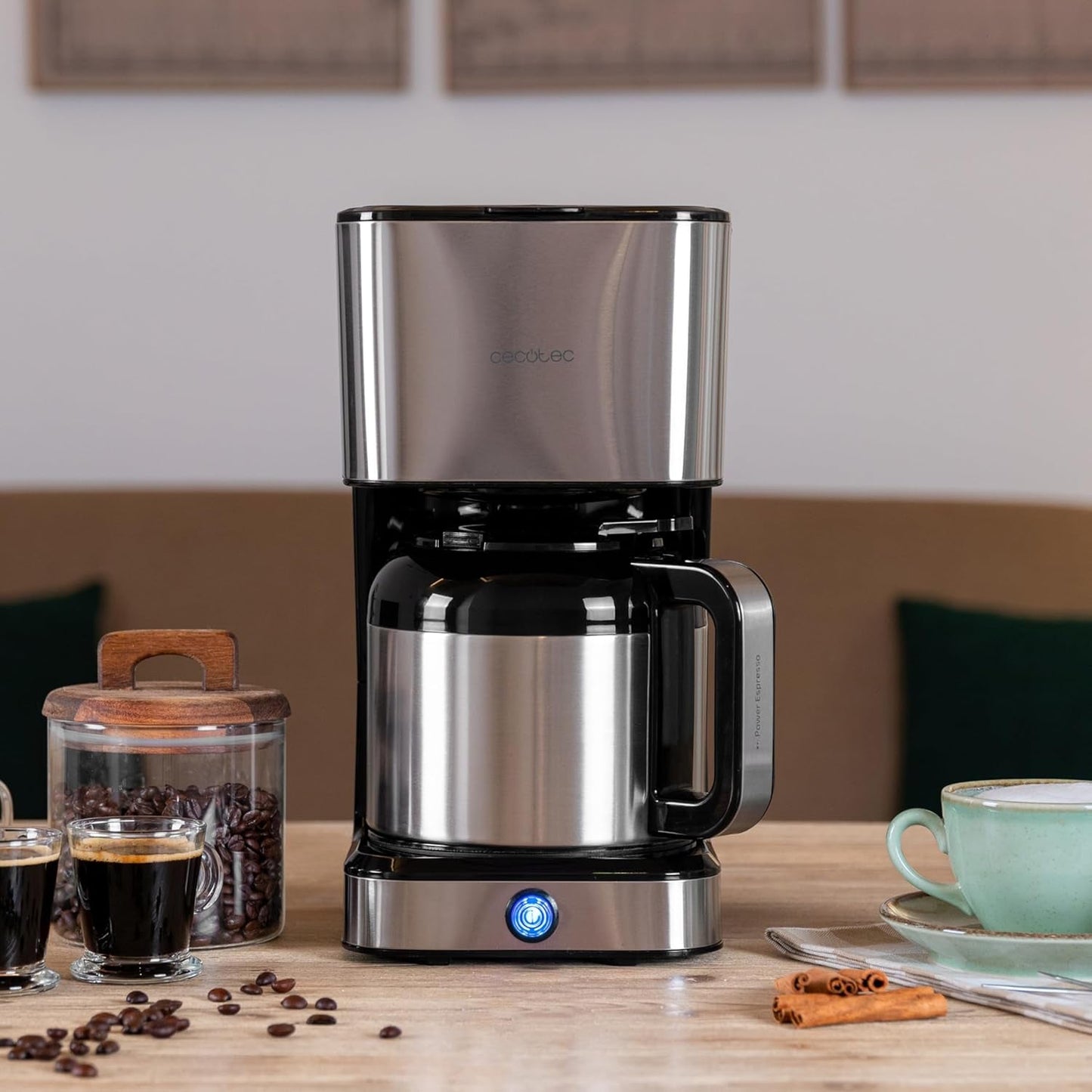 Překapávací kávovar Cecotec Coffee 66 Drop & Thermo, 950 W, 1,2 l, 10 šálků, technologie ExtremeAroma, funkce proti odkapávání, indikátor hladiny vody, opakovaně použitelný hlavní filtr, ochrana proti přehřátí