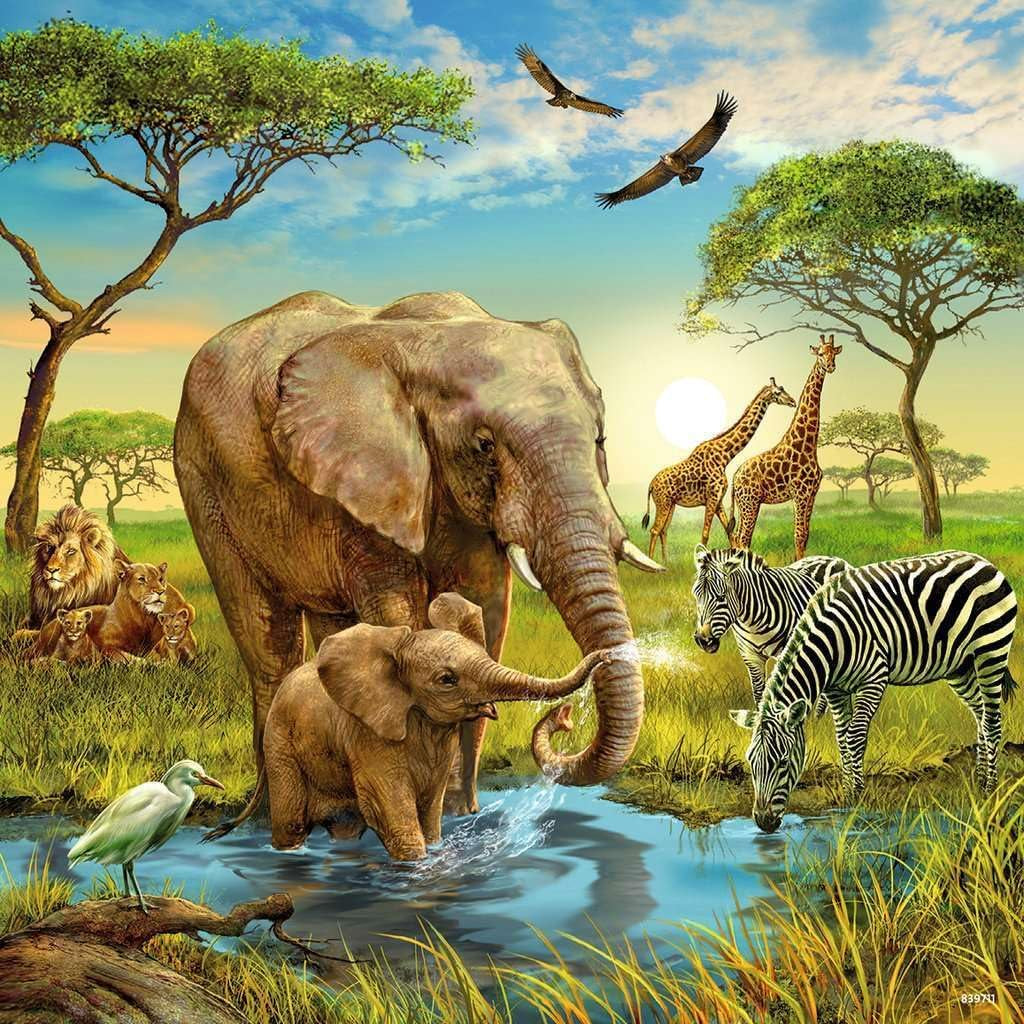 Ravensburger Puzzle pro děti - 09330 Animals of the Earth - Puzzle pro děti od 5 let, s 3X49 dílky Puzzle Naty Shop