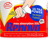 Kuchyňské rolky Renova Renova Ultrapower | 24 XXL rolí = 60 standardních rolí | 3 ultraabsorpční a maximálně odolné vrstvy | Fsc certifikovaný papír