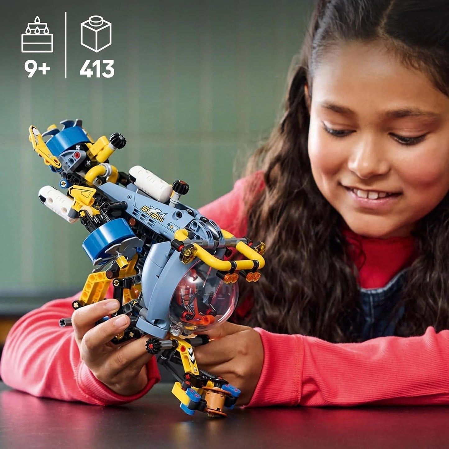 LEGO Technic Hračka na stavění ponorky Hlubinný průzkumník pro děti 9leté chlapce a dívky Kreativní nápady na dárky k narozeninám Sestavitelné vozidlo s rotujícími vrtulemi 42201 Stavebnice Besuche den LEGO-Store