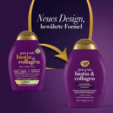 OGX Biotin & Collagen Shampoo (385 ml), Šampon pro posílení vlasů pro jemné a tenké vlasy OGX Sprcha a koupel
