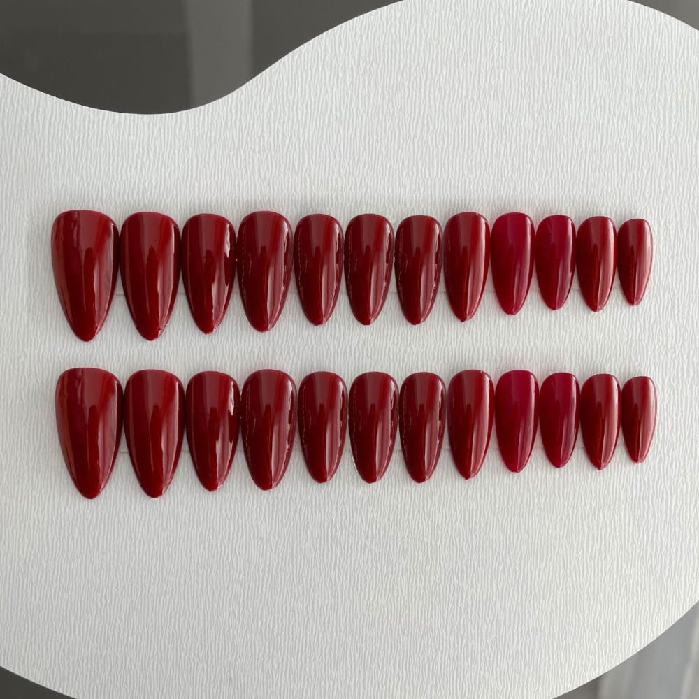 Umělé nehty, Francouzské mandle, Dlouhé, Umělé nehty s lepidlem, Pro ženy, Dívky, Doplňky nebo tip na dárek, Na svatbu, narozeniny, Vánoce, Valentýna