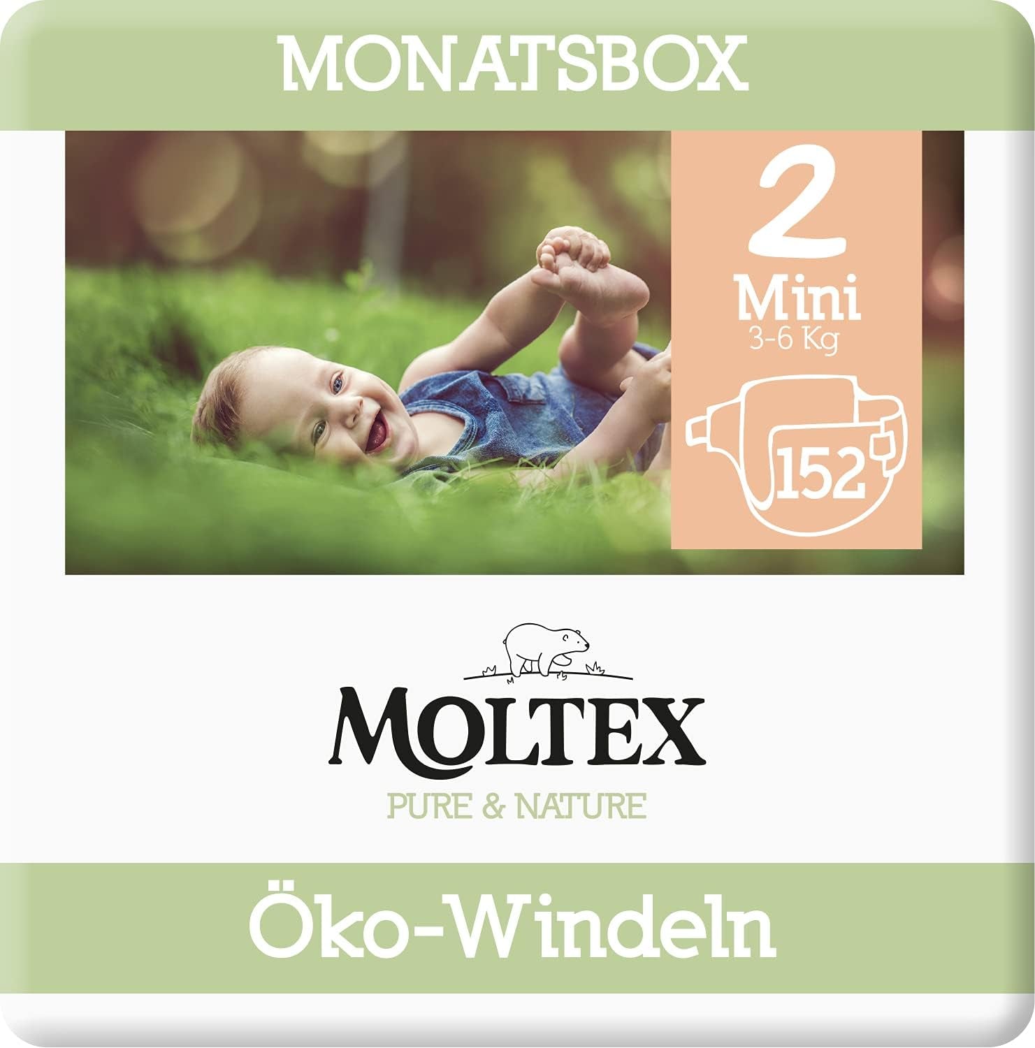 Organické plenky Pure & Nature Velikost 6 XL (17-28 kg) Měsíční box 84 Organické plenky