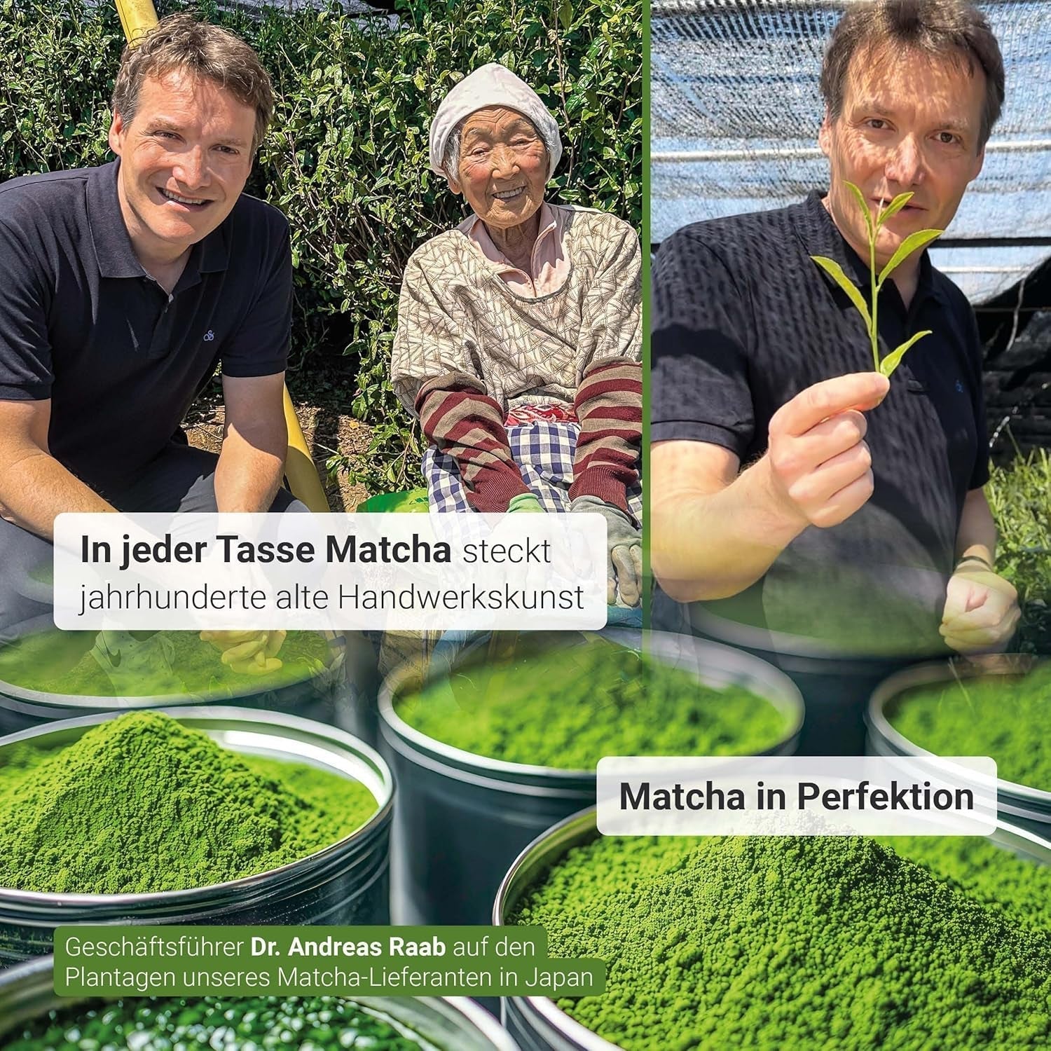Raab Vitalfood® Premium Bio Matcha Powder (30g) - Originál z Japonska, čistý matcha prášek bez přísad, jemně mletý, jemně hořká chuť, prášek ze zeleného čaje, vegan, čajový obřad