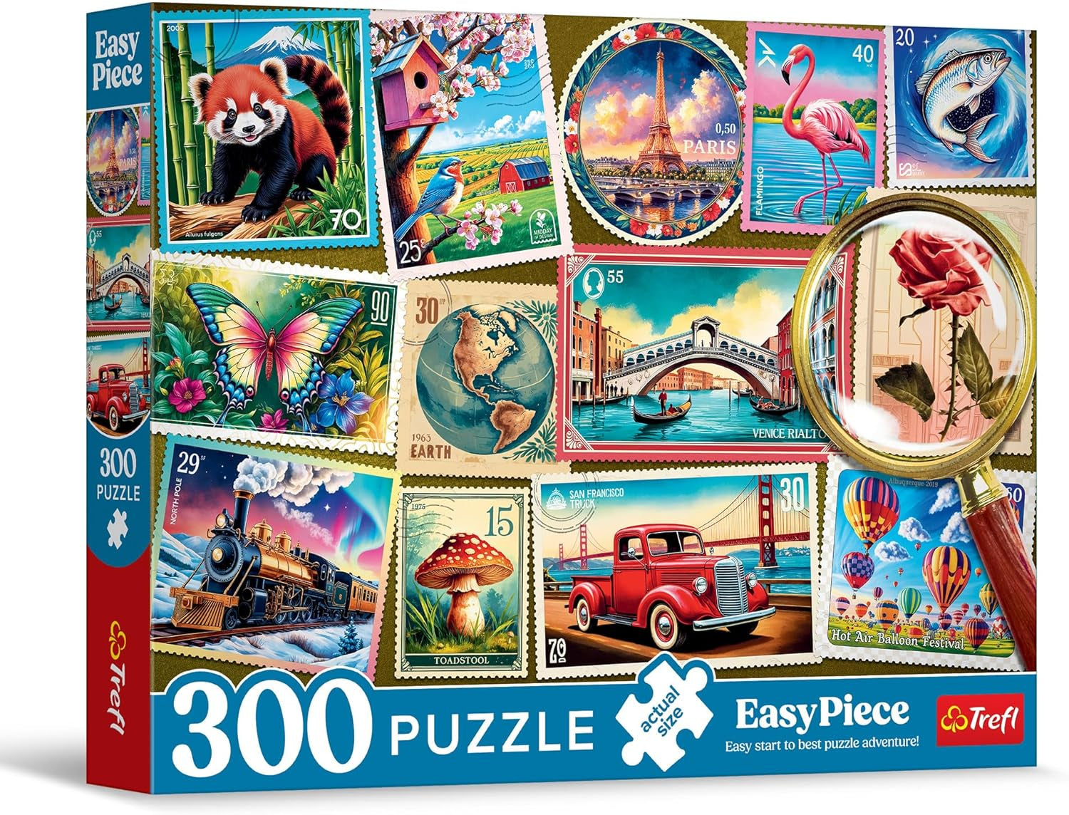 Trefl - Easypiece Puzzle : Známky - 300 dílků - Velké dílky, Snadné puzzle, Pro dospělé a děti od 10 let Puzzle Naty Shop Výchozí název