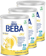 BEBA Junior 1+ mléčný nápoj od 1 roku, S HMO, Obsah bílkovin odpovídající věku, Pouze laktóza, Bez palmového oleje, Bez rybího tuku, Výživa pro batolata, Sušené dětské mléko, Balení 3 ks (3 x 800 g)