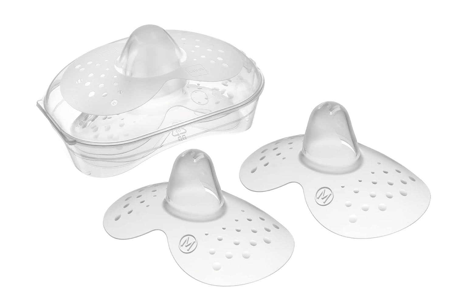 MAMINKA | Prsní návleky - Sada 2 silikonových prsních vložek (velikost L, 23 mm) Příslušenství Potraviny a kojení Bebe Naty Shop 2 kusy (balení 1 ks)