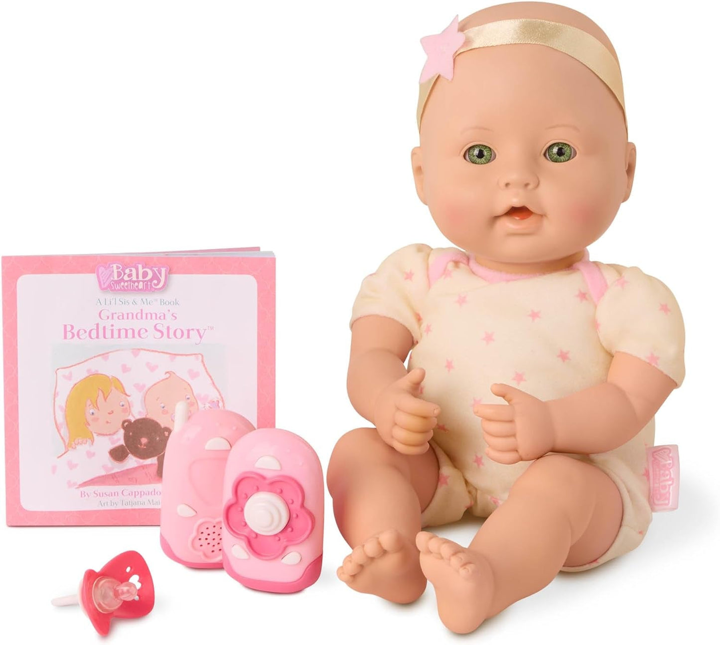Panenka Baby Sweetheart – Před spaním – 31 cm – Měkké tělíčko – Doplněk k dudlíku – Předstíraná hra – Hračka pro 3 roky a více