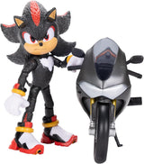 Sonic 3 The Movie Shadow Figure, 15 cm, pohyblivý, včetně Shadow Mobile od Jakks Pacific, Acoustic, Black Akční figurky Naty Shop