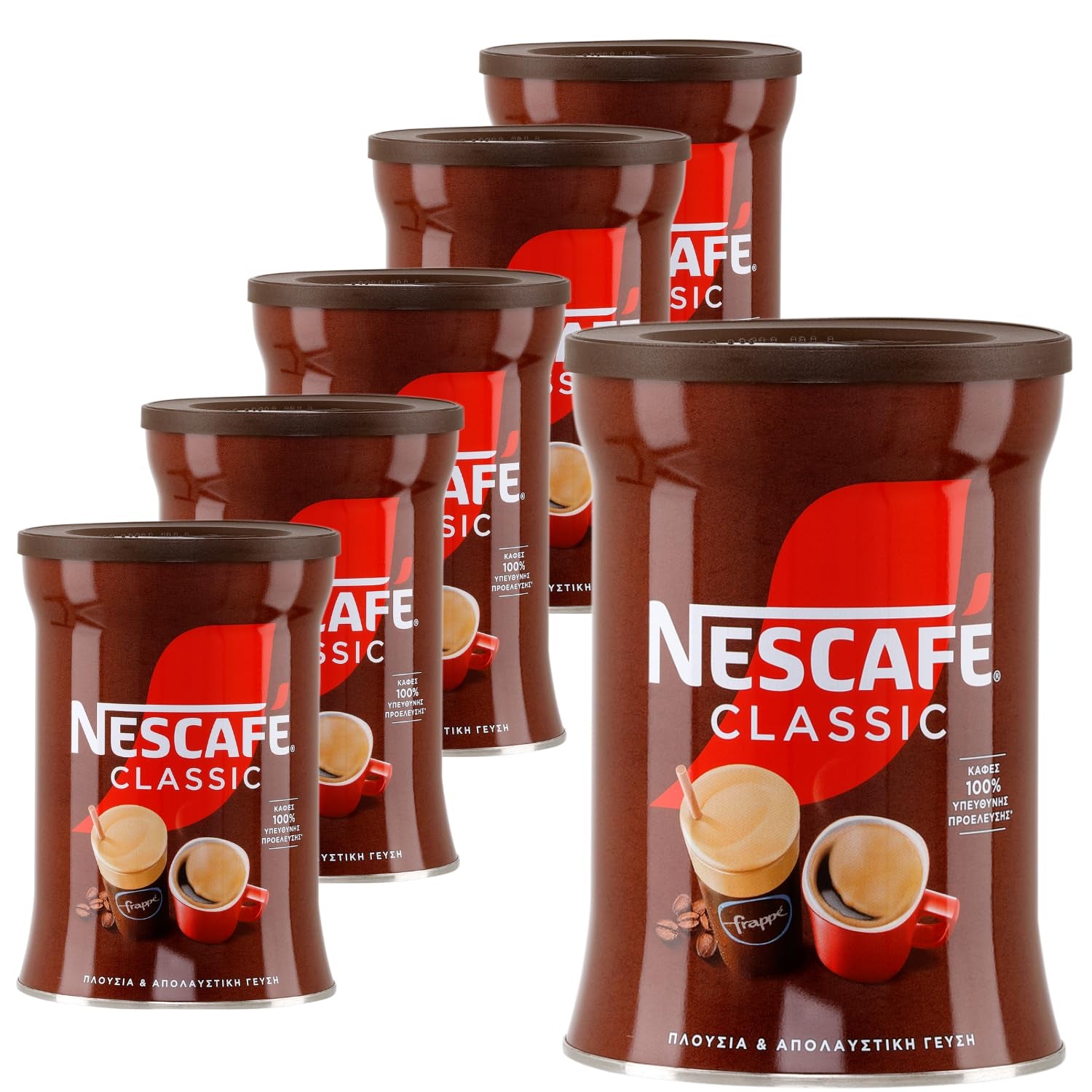 Nescafé Classic Frappe 6 x 200 g | Řecká káva | Instantní Frappe prášek | Nestlé | + 20 ml olivového oleje Jassas