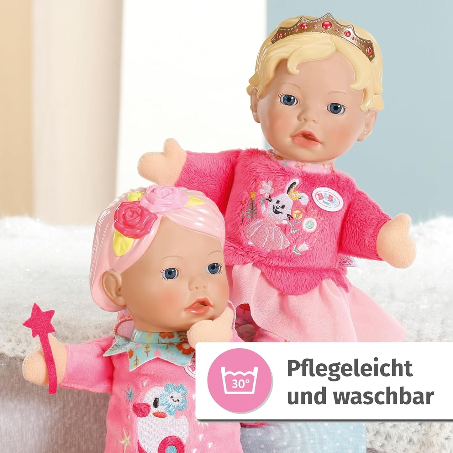 Panenka BABY born pro miminka Fee Soft Body s kapsami na prsty na pažích 26cm vysoká maňáska 834695 Zapf Creation