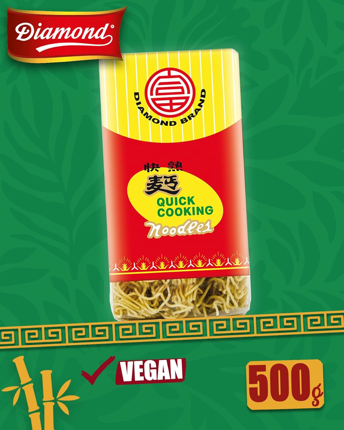 DIAMANTOVÉ instantní nudle bez vajec, instantní nudle z pšeničné mouky wok a přílohy – 1 x 500 g