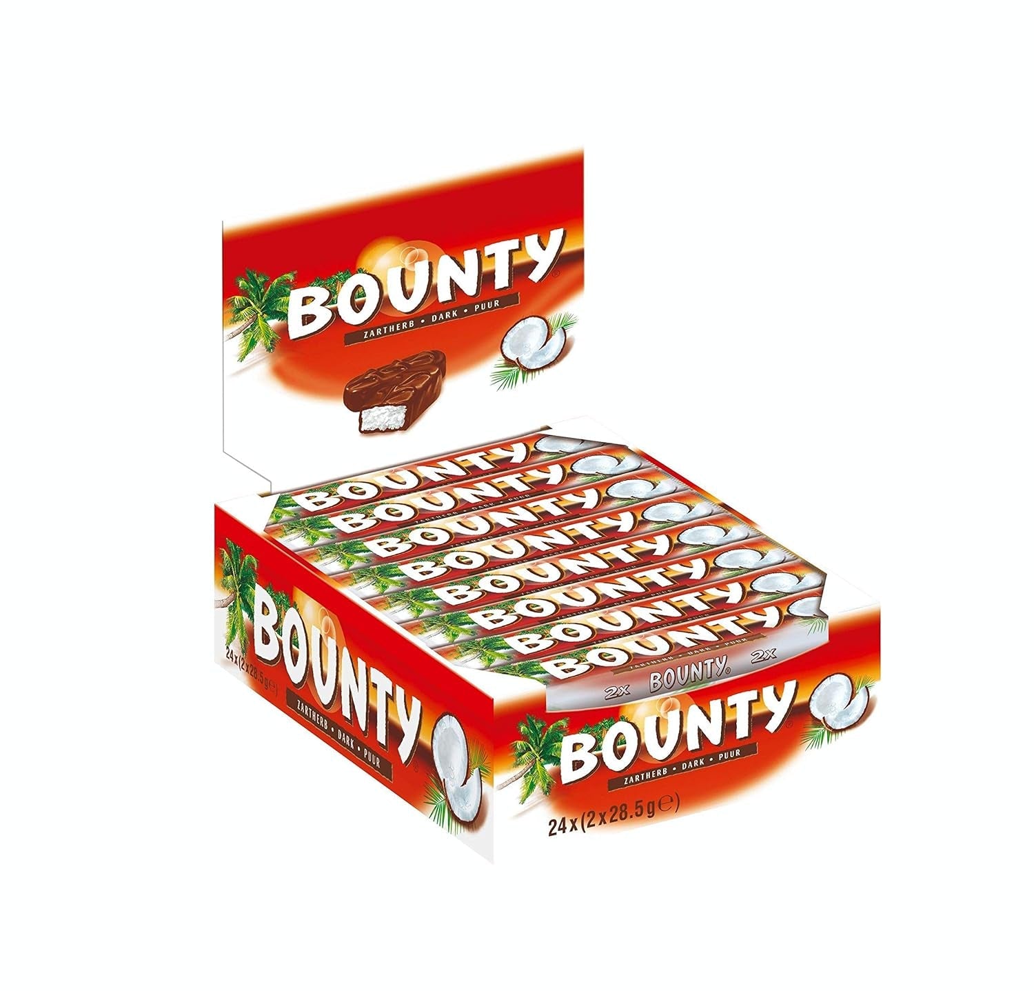 Bounty Čokoládové tyčinky Kokosová čokoládová příchuť 24 tyčinek v balení (24 x 57 g)