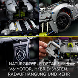 LEGO 42156 Technic Peugeot 9X8 24H Hybridní hypercar Le Mans Legendární sada závodního auta pro dospělé Modely aut v měřítku 1:10 Sběratelské auto pro pokročilé hráče Stavebnice Besuche den LEGO-Store