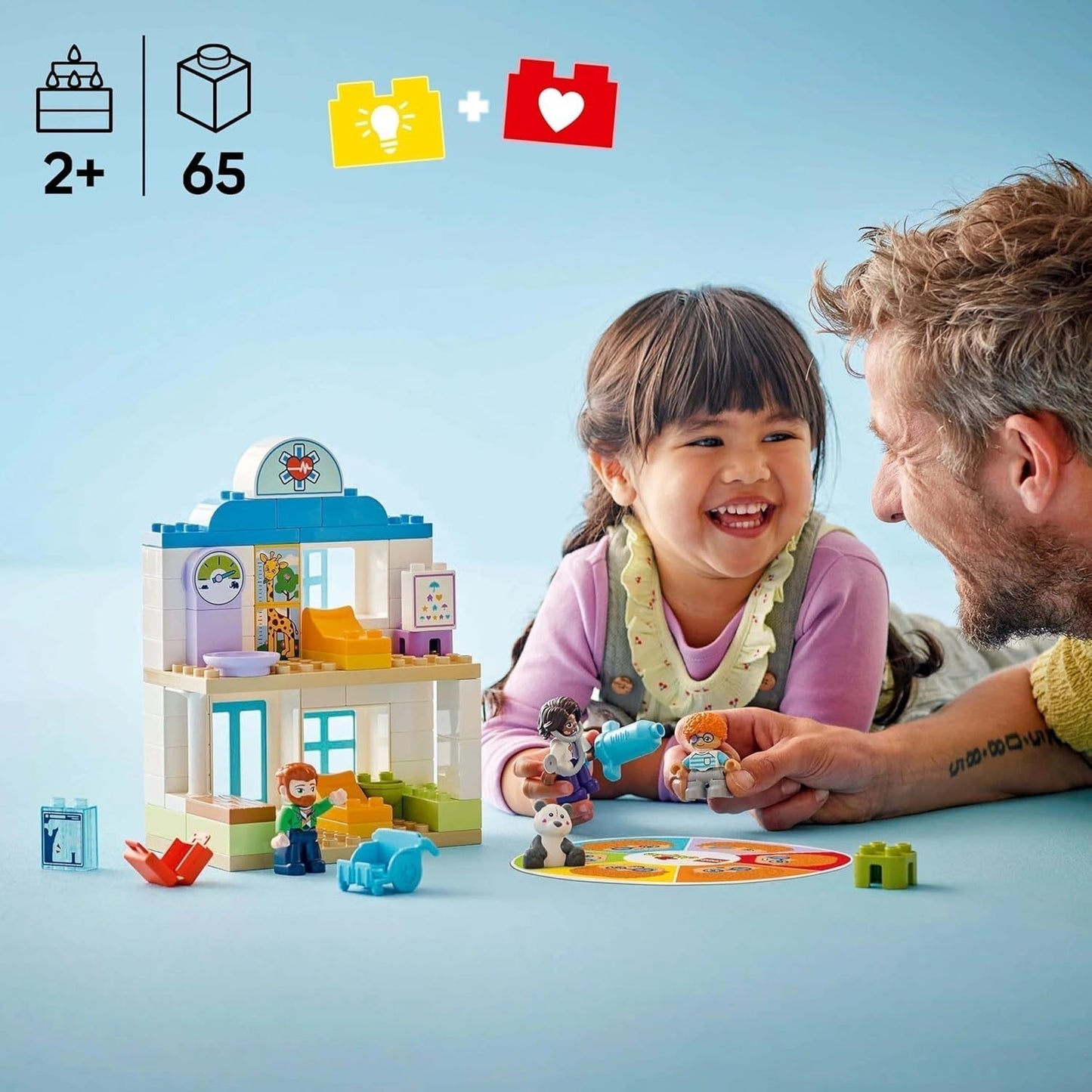 LEGO DUPLO Town První návštěva doktora, Stavebnice, Hrací sada na podporu jemné motoriky, Dárek pro batolata od 2 let, Vzdělávací hračka, Nemocniční hra na hrdiny 10449 Stavebnic Besuche den LEGO-Store
