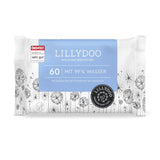 Zelené vlhčené ubrousky LILLYDOO, počet 600 (10 x 60), 100% ubrousek odolný proti roztržení bez plastů – bez parfemace, jemný a přírodní, jemný čistící prostředek pro citlivou pokožku, dermatologicky testováno
