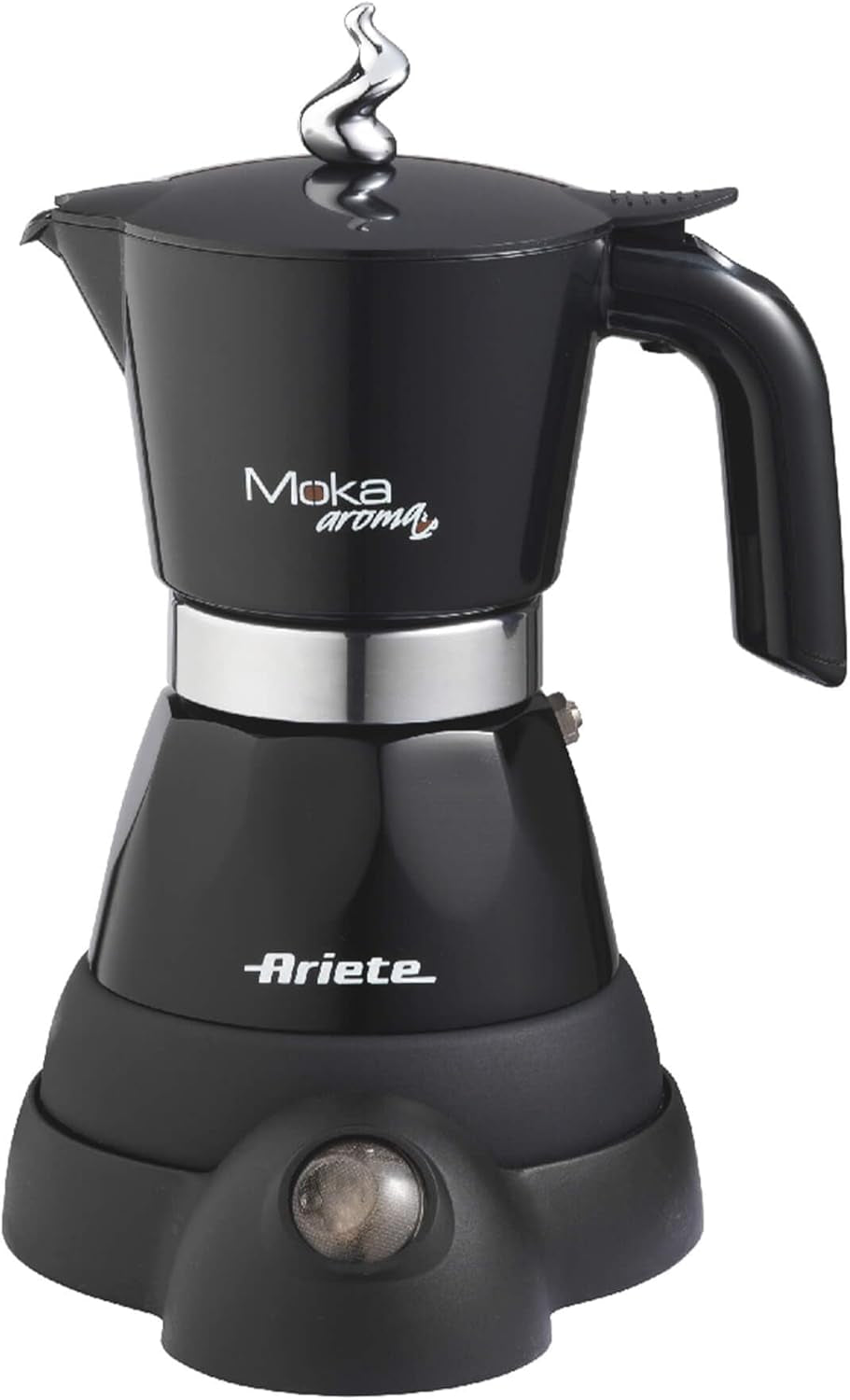 Ariete 1358 Moka Aroma, elektrický kávovar, 480 W, 2/4 šálky na espresso, černá