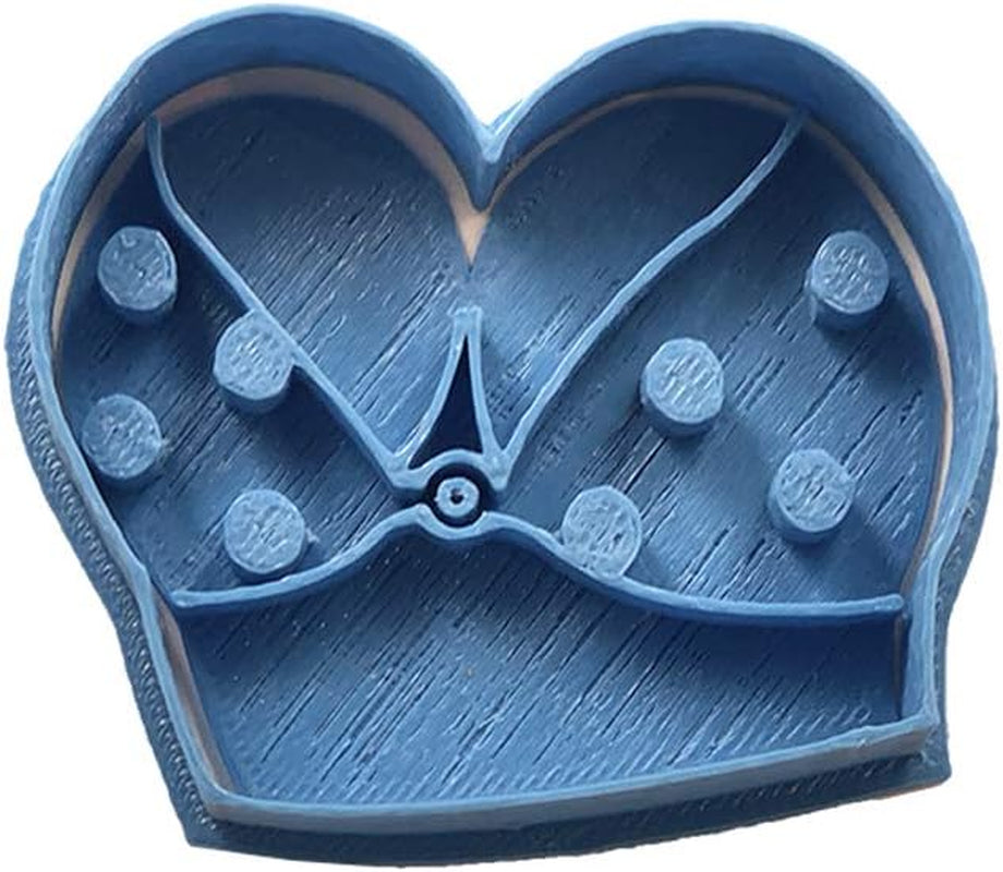 Příležitosti: Forma na sušenky ve tvaru hrudi, modrá, 8 x 7 x 1,5 cm