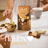 Lindt Čokoláda | Směs pro sáček NUXOR | 103 g | Gianduja smetanové čokoládové kostky ve třech sortimentech s praženými celými lískovými oříšky | Čokoládový dárek