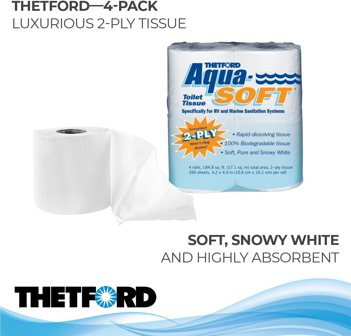 03300 Aqua-Soft toaletní papír, 2 vrstvy, 4 role