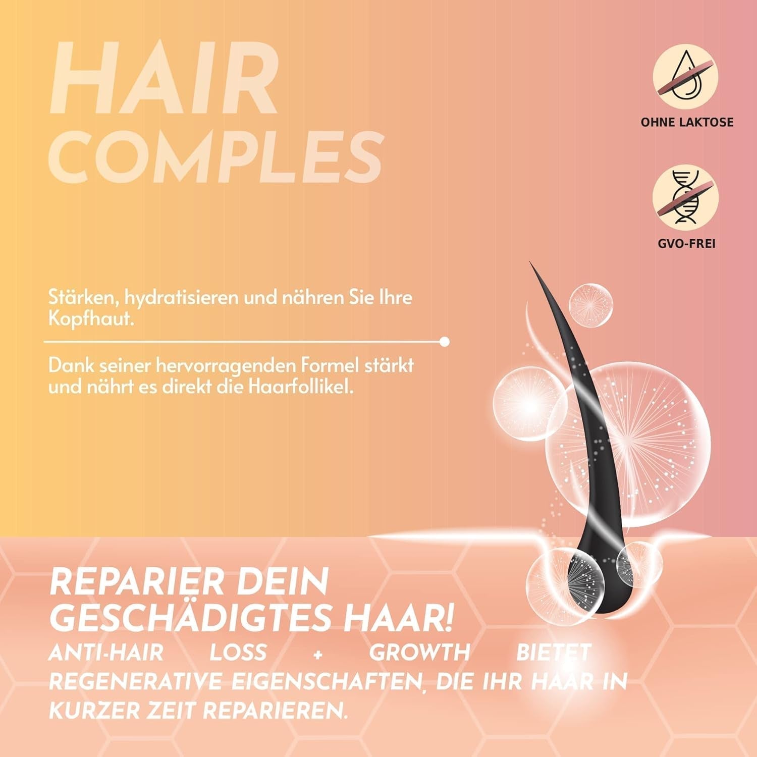 Healthy Fusion Haircomplex, účinný proti vypadávání vlasů, 30 kapslí Péče o vlasy Naty Shop