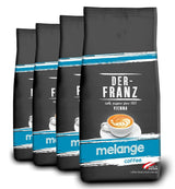 Káva Der-Franz Melange, Síla 3/5, 100% Arabica, celá kávová zrna, 4 x 1000 g