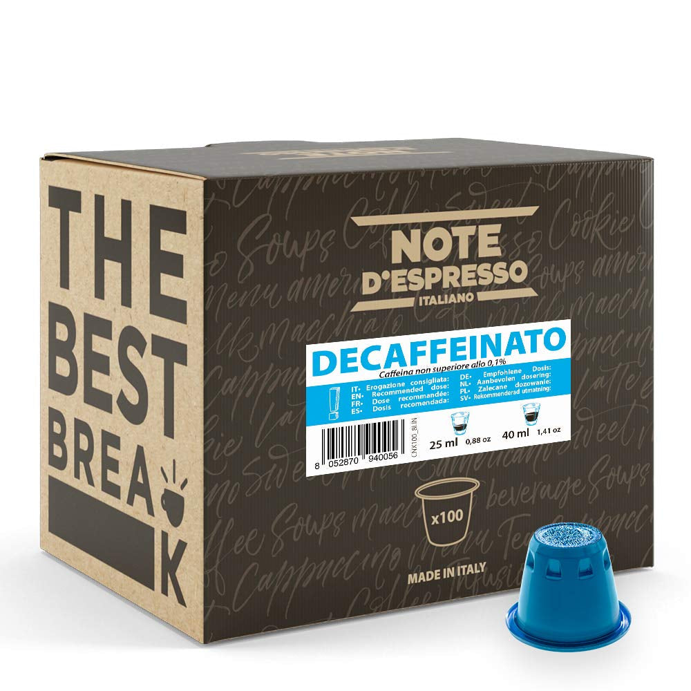 Kávové kapsle Decaffeinato Kompatibilní s Nespresso 5,6 g x 100 kapslí