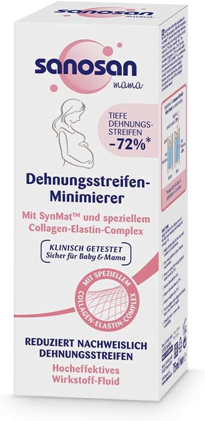 Sanosan Minimizer strií, klinicky testováno - prokazatelně redukuje strie po těhotenství, bez parafínového oleje, barviv, silikonů, 75 ml Kosmetika a kosmetika Naty Shop 1 kus