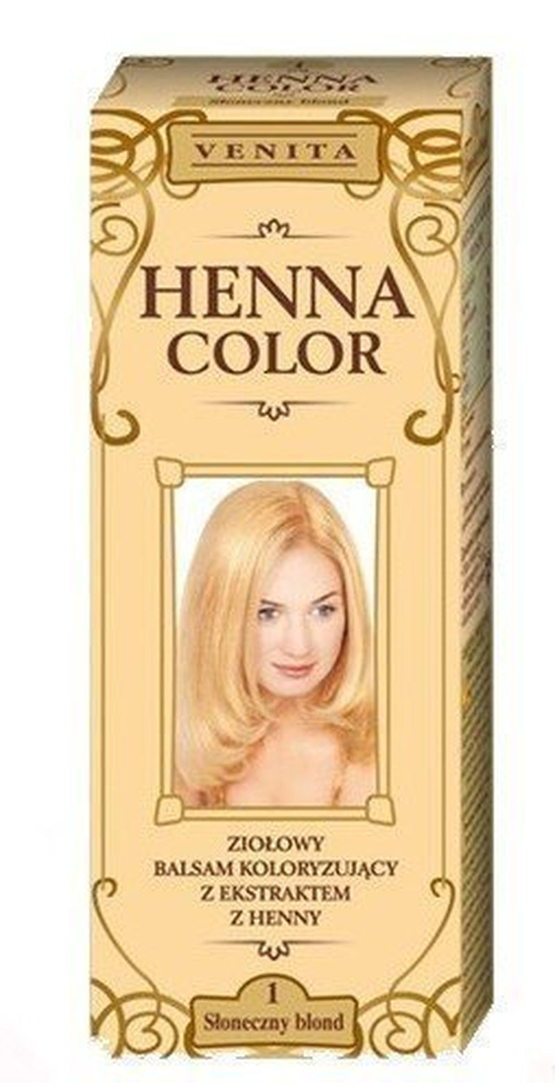 Henna Color 111 přírodní kondicionér pro blond vlasy Barva na vlasy Přírodní efekt barvení vlasů Henna Eco Hair Dye Naty Shop Světlá blond 75 ml (1 balení)