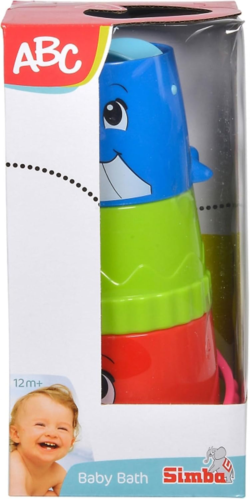 Simba 104010183 - ABC kbelík se stohovatelným sklem, kbelík a barevné sklo s proudem a vodním kolem, 3 kusy, 23 cm, od 12 měsíců Baby Toys Naty Shop