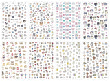 JMEOWIO Nálepka na nehty Tierische 8 Blatt Nálepka na nehty Selbstklebend Nagelaufkleber Katze Niedlich Dekoration Nageldesign Zubehör