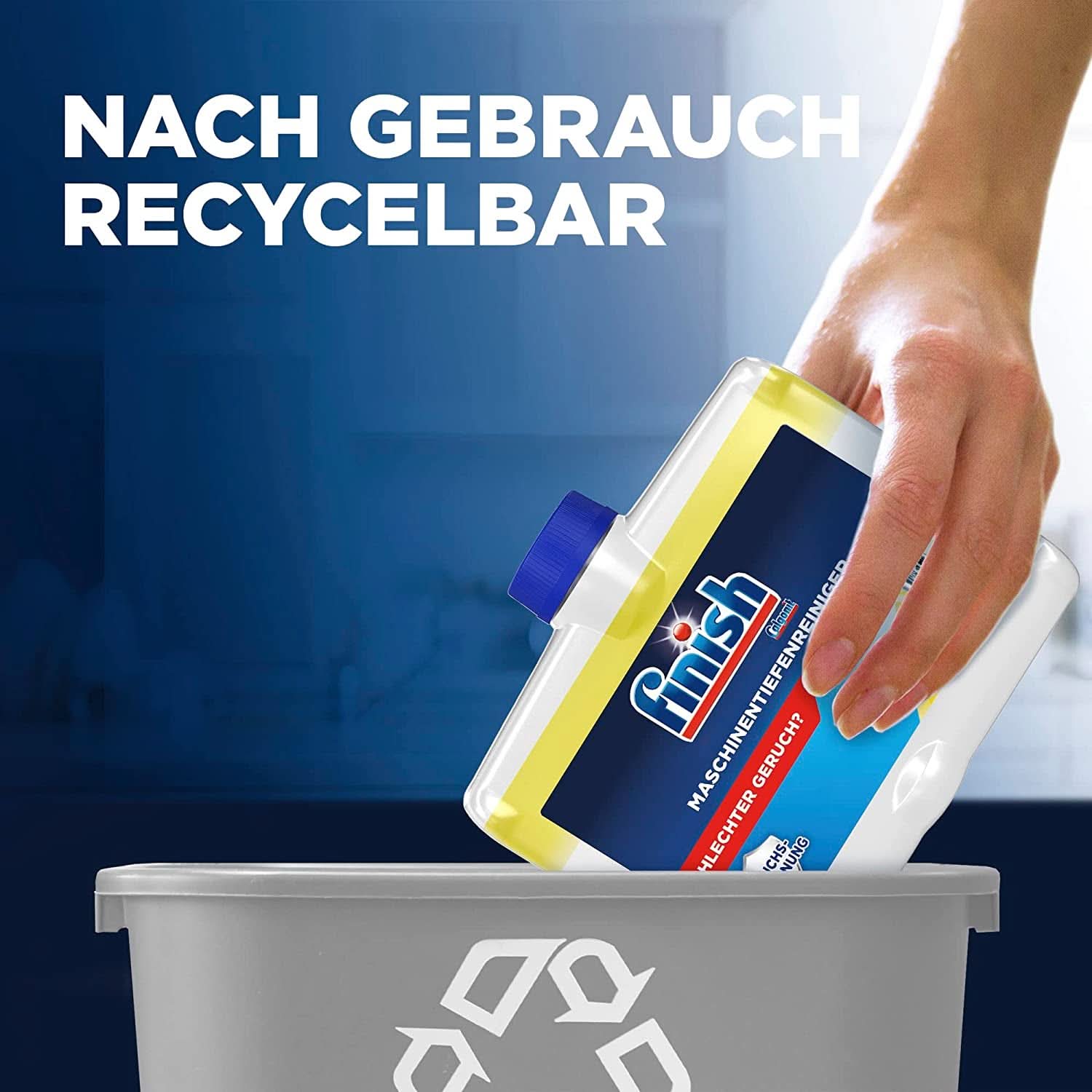 Finish Deep Machine Cleaner Citrus - tekutý čistič strojů proti vodnímu kameni a mastnotě pro čistou myčku - ekonomické balení Naty Shop
