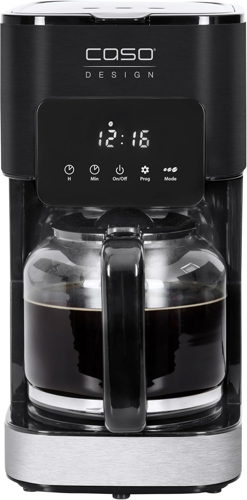 Espresso kávovar CASO Coffee Taste and Style s permanentním filtrem, 1,5 l, optimální teplota spařování 92-96 °C, systém proti odkapávání, optimalizovaná spařovací hlava, nerez, 12 šálků