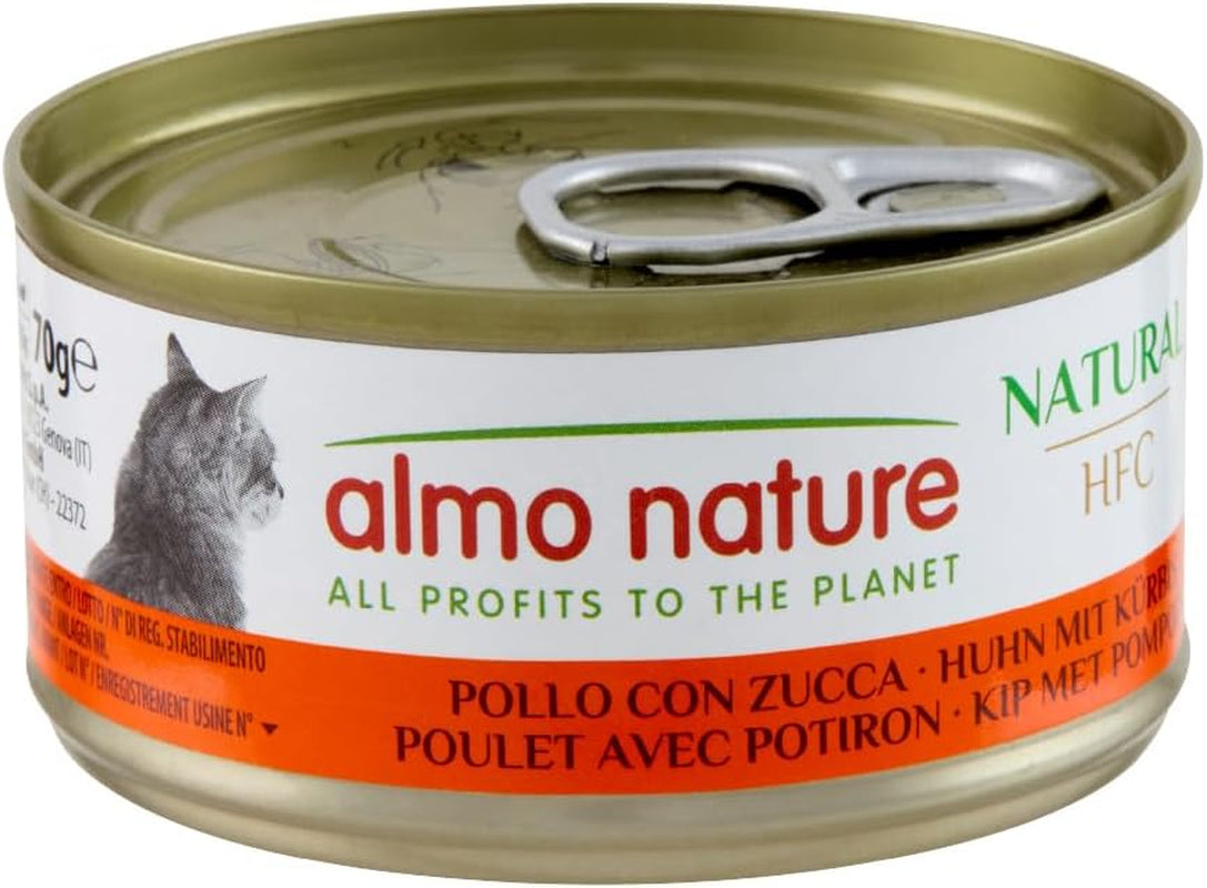 Almo Nature HFC Natural mokré krmivo pro kočky - Různé receptury s kuřecím masem - 6 x 70 g