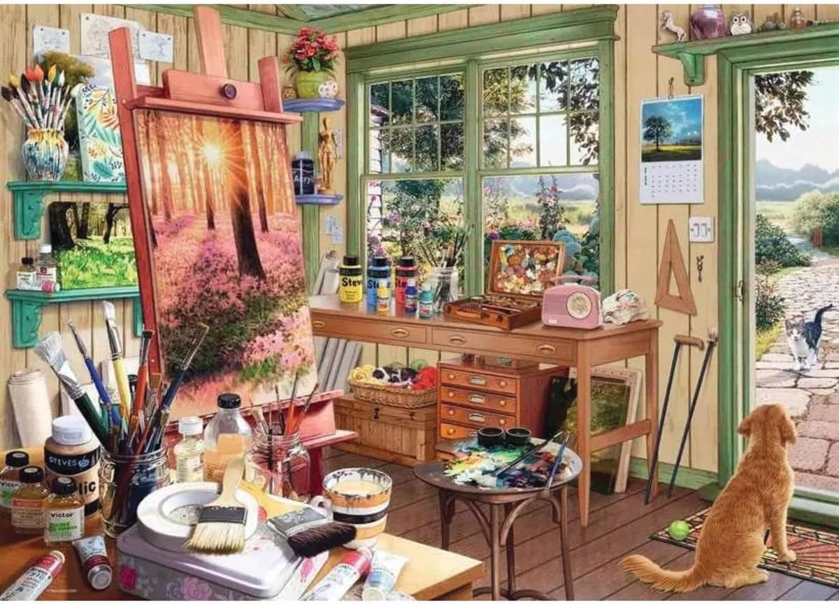 Puzzle Ravensburger 1000 dílků - Můj úkryt: sklad umělců Puzzle Naty Shop