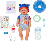 BABY Born Jonas - panenka 43 cm - 10 funkcí včetně příslušenství a matrace - Plně funguje bez baterií - Vhodné pro děti od 3 let