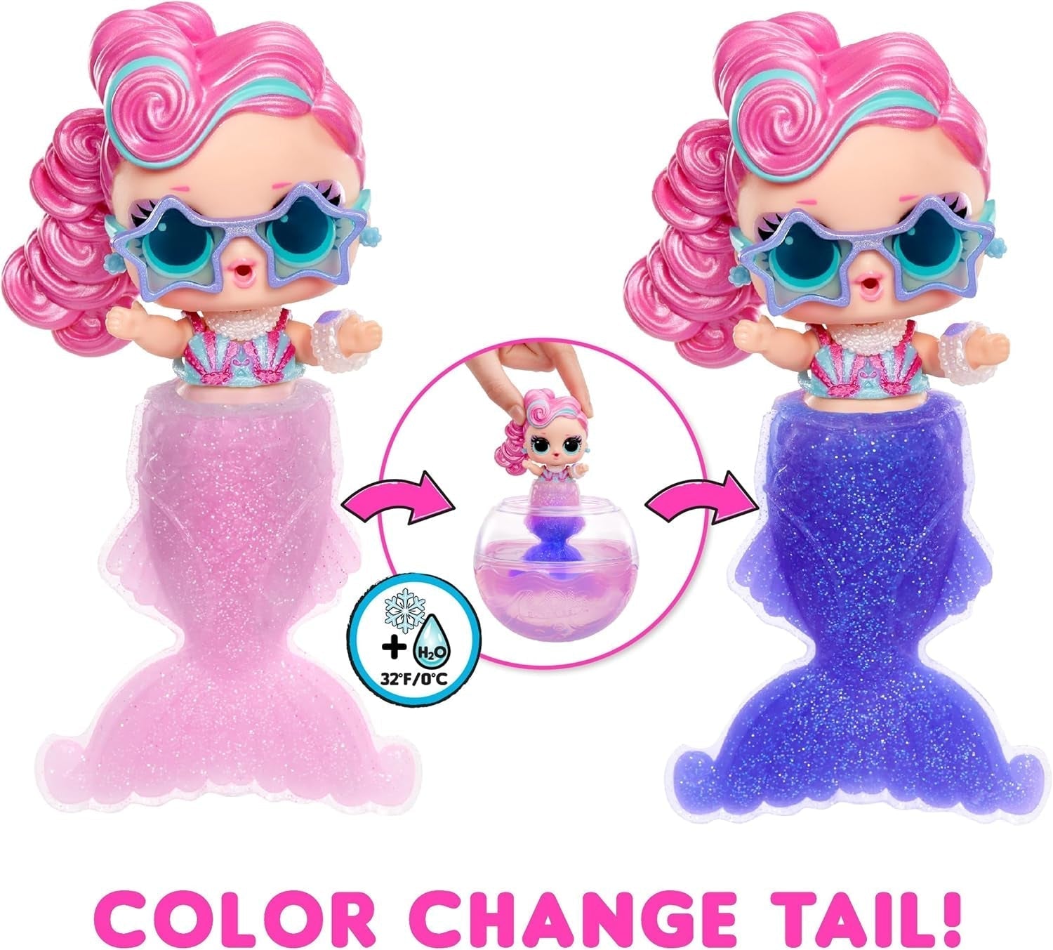 L.O.L. Překvapení! Mořské panenky - Módní mini panenky s ocasy měnícími barvu - Vhodné pro sběratele, dívky a chlapce od 4 let Naty Shop Dolls