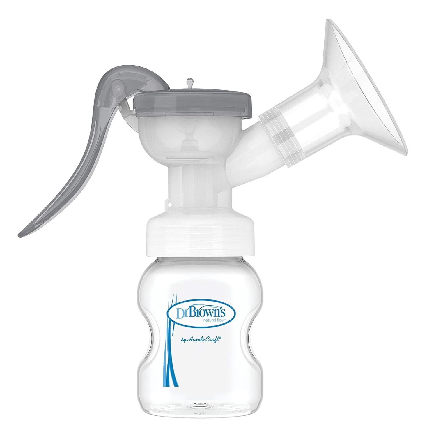 Manuální odsávačka mateřského mléka se 100% silikonovou ochranou Softshape (B, 25mm příruba) a antikolikovými doplňky + 150ml širokoúhlá láhev se savičkou úrovně 1 s pomalým průtokem Příslušenství Potraviny a kojení Bebe Naty Shop