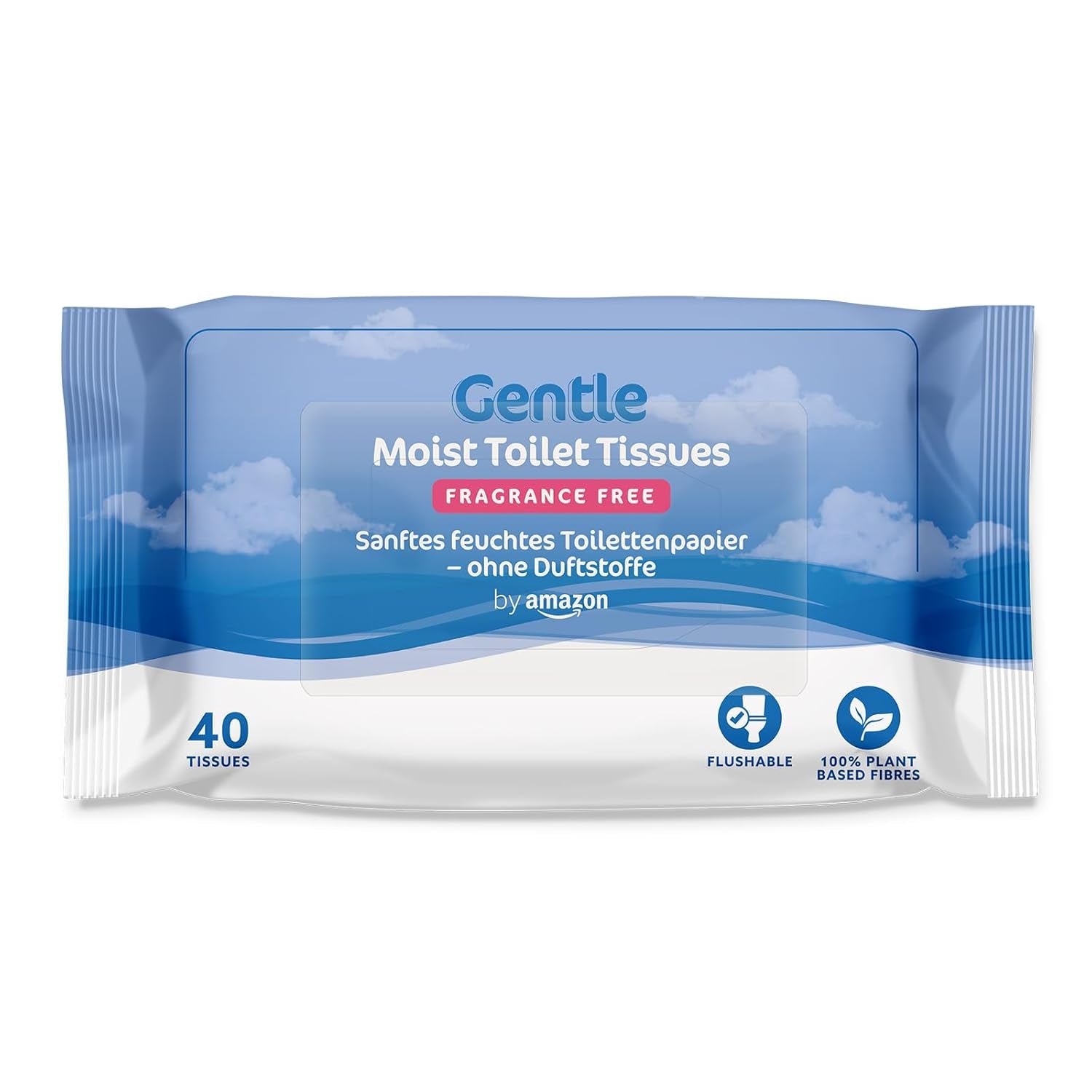 Od Amazon měkké, mokré, bez zápachu, jemné absorbční, neparfémované toaletní ubrousky, počet 240 (6 balení po 40) (dříve značka Presto!)