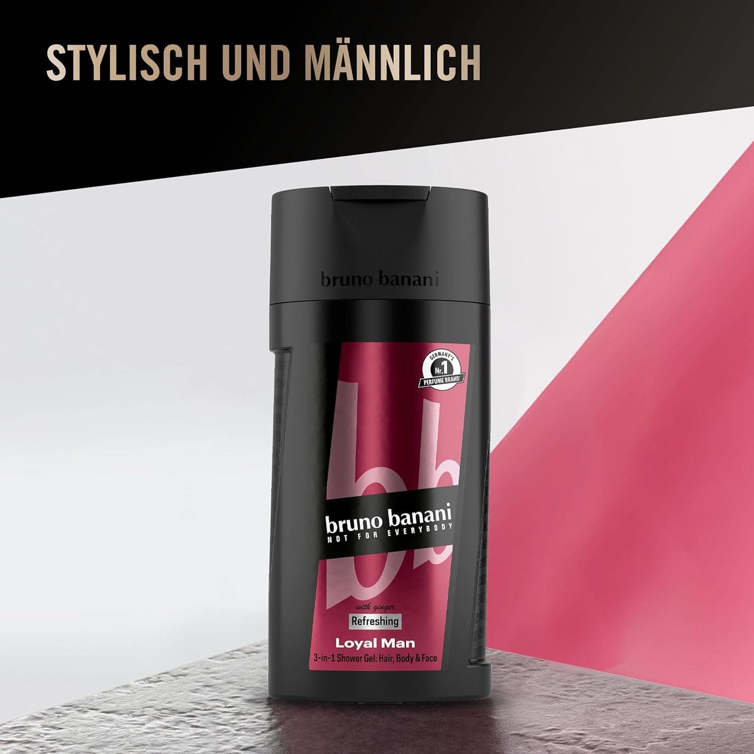 Bruno Banani Loyal Man sprchový gel 3v1 na tělo, vlasy a obličej, muži, 250 ml Sprcha a koupel Naty Shop