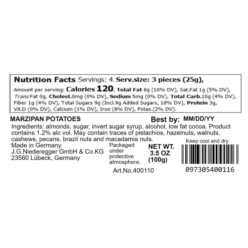 Brambory s Niederegger marcipánem 100g