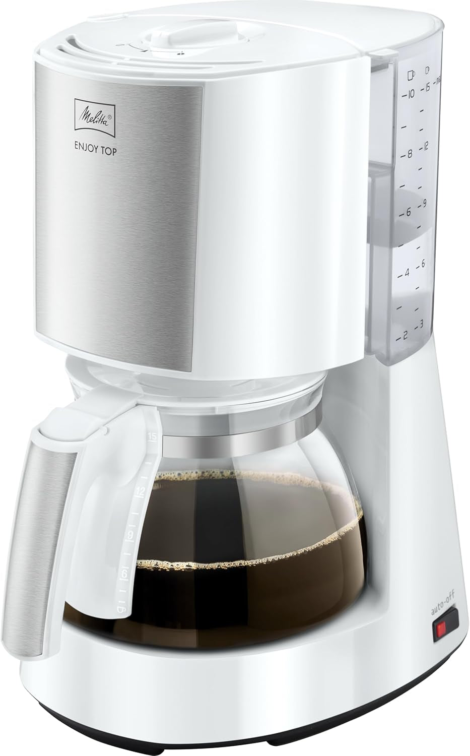Melitta Enjoy Top Therm - Espresso kávovar s filtrem a termokonvicí z nerezové oceli, pro až 10 šálků kávy, černá/nerezová ocel