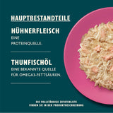Lily's Kitchen Aus Naturichen Ingredience hermestellung Zerkleinerte Filets in Gelee mit Hühnchen und Lachs Ausgewachsen Nassfutter für Katzen 70 g Dose