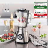 CASO B 1800 Powerblender-Set - Standmixer, 28 000 U/Min, Glasbehälter 1,75 L, Inkl. Trinkflasche Und Zerkleiner, Mixer Testsieger Mit Sehr Gut, Edelstahl Naty Shop