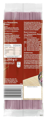 Bamboo Garden - Fialové sladké bramborové nudle | Tenké nudle s jemnou ořechovou příchutí | Ideální do mís a salátů | Rychlá příprava 250g sáčku