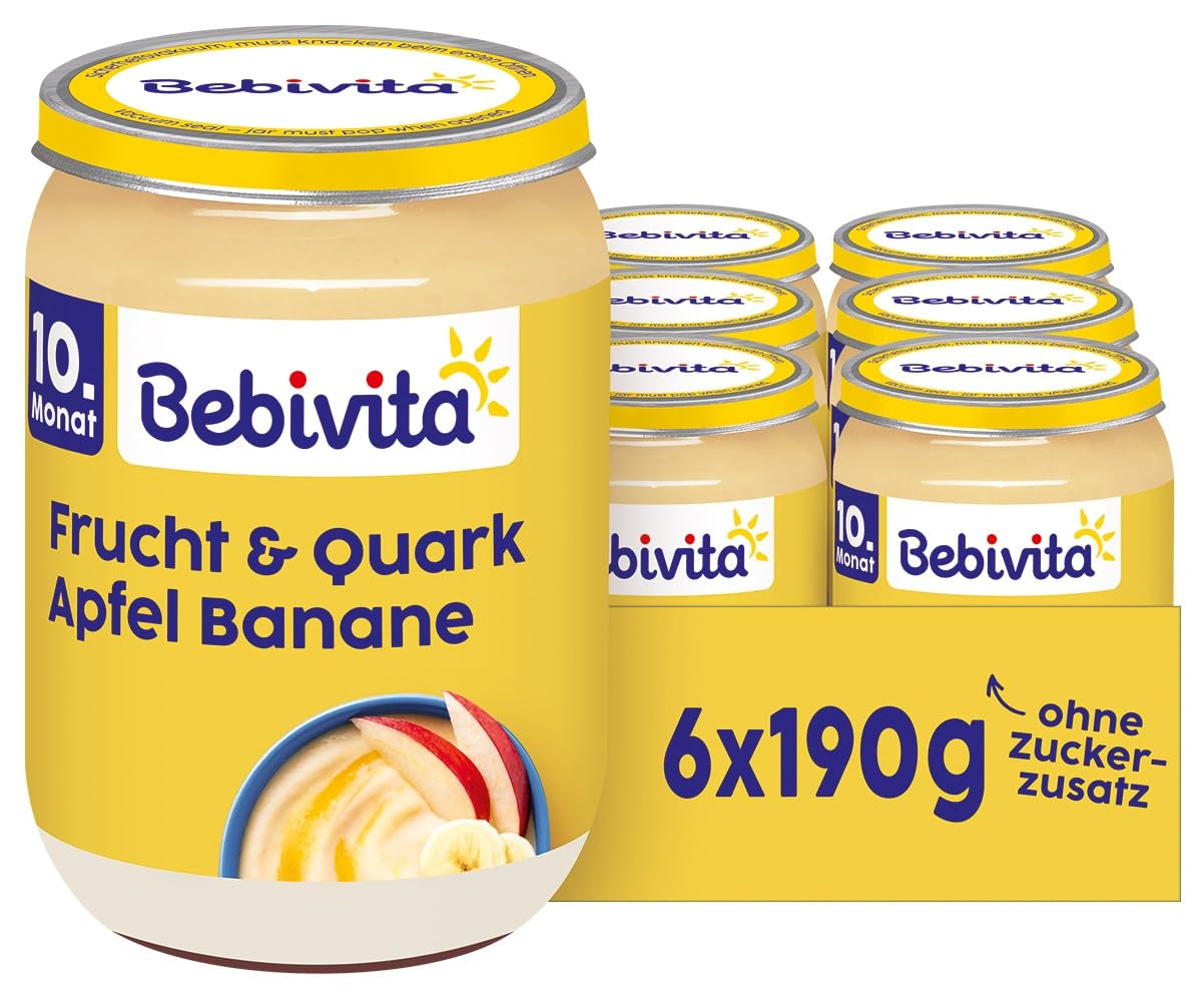 DUO ovoce a jogurt/kvark Jablko-banán/kvark, 190g balení 6 ks (6x190g)