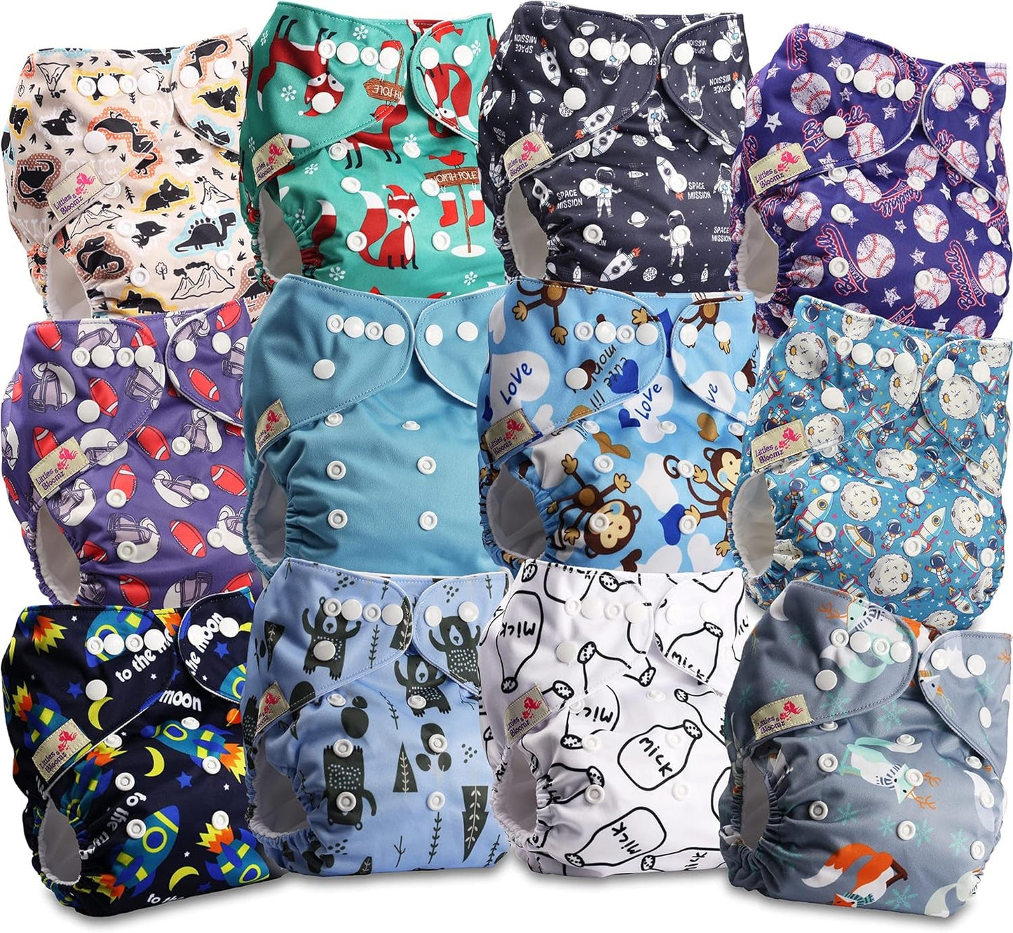 Littles a Bloomz FLP2-0406 Standard Clip opakovaně použitelná plena, 4 plenky